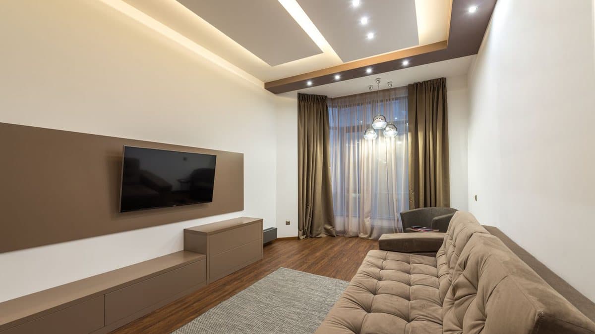 Cozy modern living room with a television, representing a premium home streaming setup